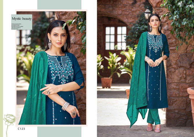 Kalaroop Nitara Viscose Readymade Suits Catalog